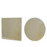 Kitchen Goods Glass Plate Gold 20cm - Square or Round (2 Assorted)